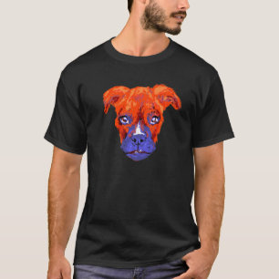 Camiseta Perro De Boxeo Artístico En Esplash De Arte Para L