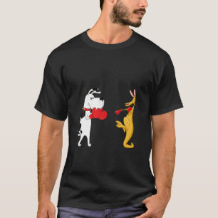 Camiseta Perro De Boxeo Gracioso Y Canguro - Humor Sport