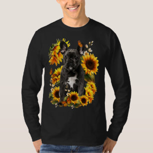Camiseta Perro de Bulldog francés de girasol lindo papá pad