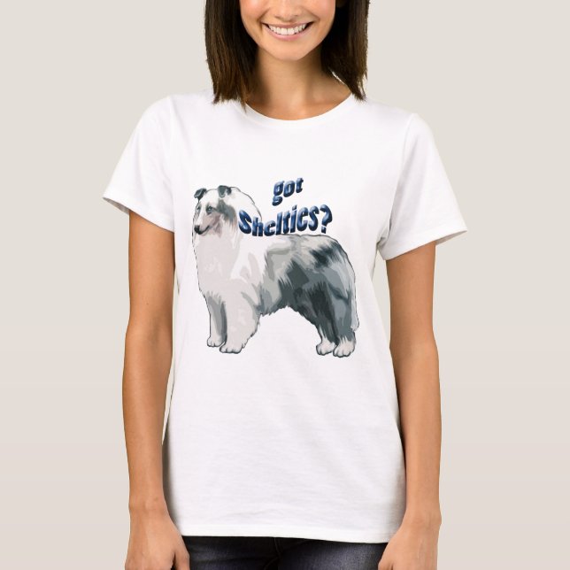 Camiseta Perro de cabaña azul Merluza (Anverso)