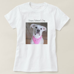 Camiseta Perro de cachorro blanco dulce con Bonito de bufan