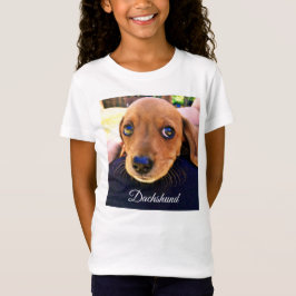 Camiseta Perro de cachorro de Dachshund marrón