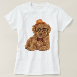 Camiseta Perro de cachorro de juguete intelectual pintado a