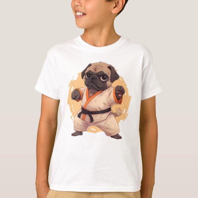 Camiseta Perro de cachorro de karate, cachorro de cachorro  (Anverso)