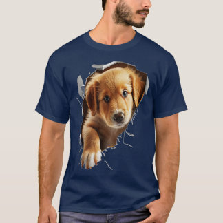 Camiseta Perro de cachorro de la posta de la posta de oro