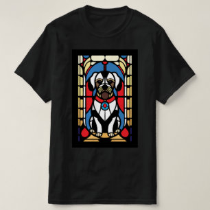 Camiseta perro de cachorro de vidrio manchado