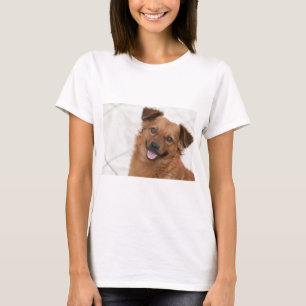 Camiseta Perro de cachorro marrón feliz