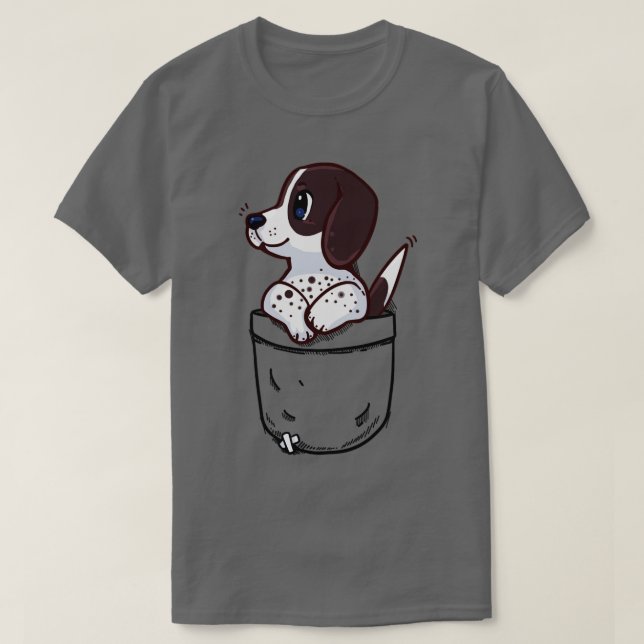 Camiseta Perro de cachorro picado de punteros (Diseño del anverso)