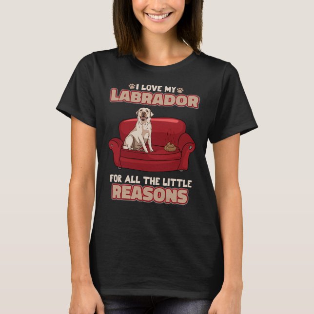 Camiseta Perro de cachorro recuperador de labrador (Anverso)