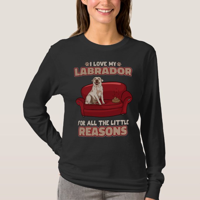 Camiseta Perro de cachorro recuperador de labrador (Anverso)