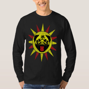 Camiseta Perro de cachorro retro lindo sonriente Sun Pug
