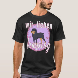 Camiseta Perro de campamento y hogar móvil nos encanta Camp