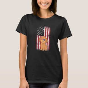 Camiseta Perro de canapé Bandera Americana Niños Chicas Hom