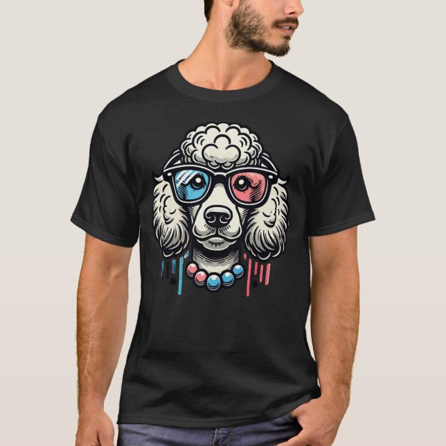 Camiseta Perro de cangrejo con vidrio (Anverso)