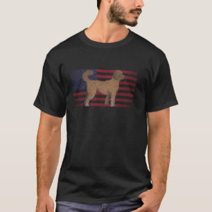 Camiseta Perro de caniche 4 de julio Bandera estadounidense