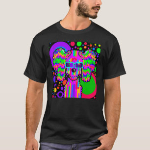 Camiseta Perro de caniche de colores brillantes lindo cacho
