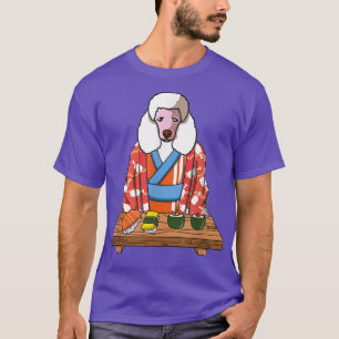 Camiseta Perro de caniche Kimono Kawaii sushi de comida jap
