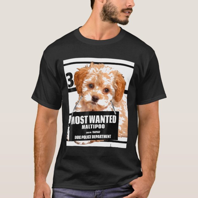 Camiseta Perro de caniche maltés en miniatura más buscado (Anverso)