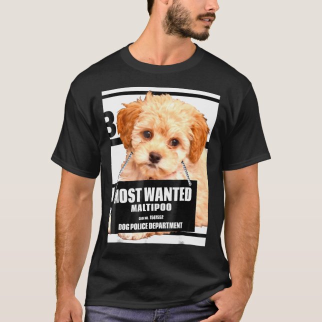 Camiseta Perro de caniche maltés en miniatura más buscado (Anverso)