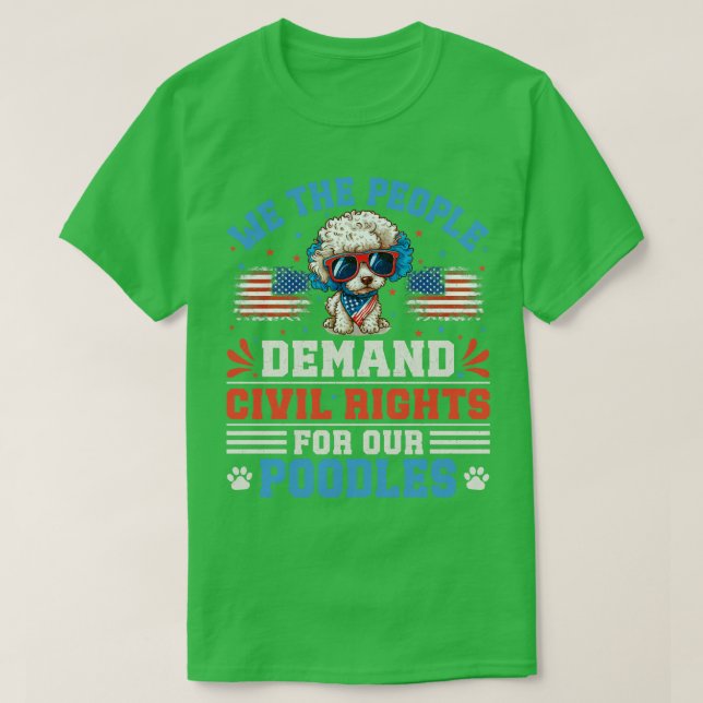 Camiseta Perro de caniche patriótico (Diseño del anverso)