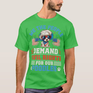 Camiseta Perro de caniche patriótico