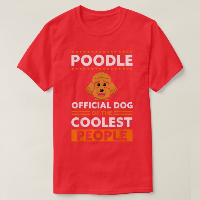 Camiseta Perro De Carbón Del Perro Más Coolado Poodle  (Diseño del anverso)