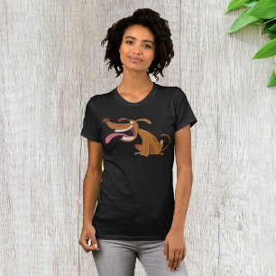 Camiseta Perro de caricatura con sonrisa y lengua fuera
