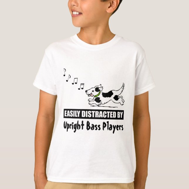Camiseta Perro de caricatura distraído por jugadores de tra (Anverso)