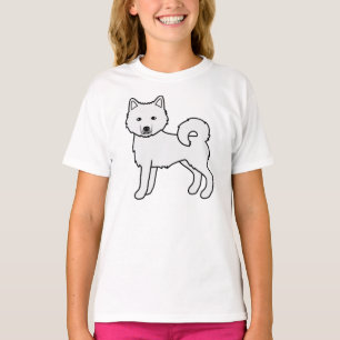 Camiseta Perro de caricatura malamuta blanco alasqués