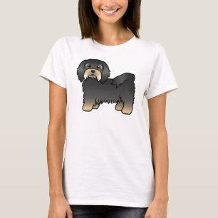 Camiseta Perro De Caricatura Negro Y Tan Habanés