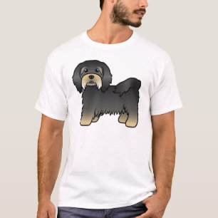 Camiseta Perro De Caricatura Negro Y Tan Habanés