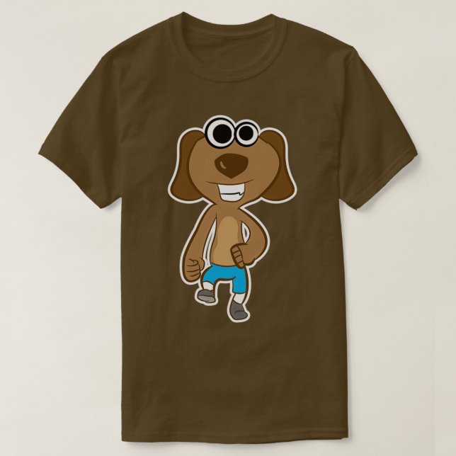 Camiseta perro de carreras tontas (Diseño del anverso)