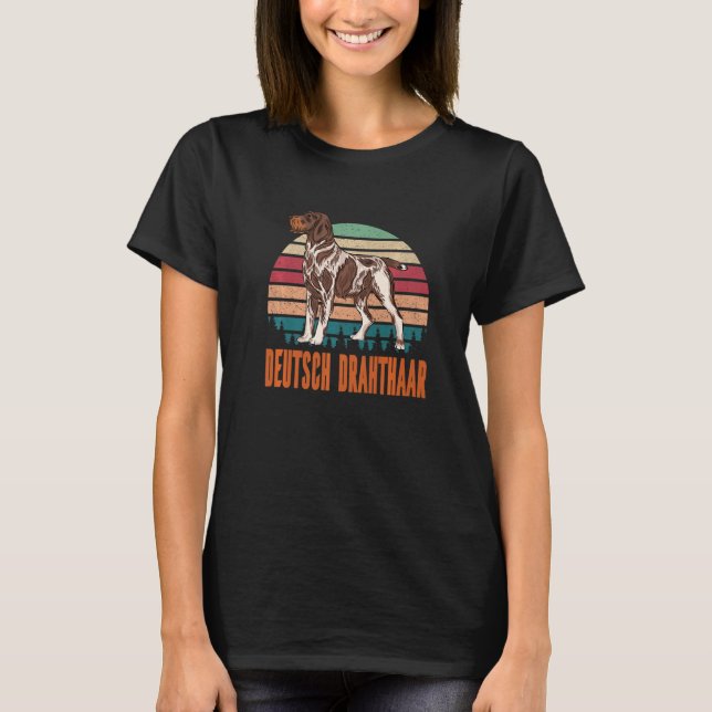 Camiseta Perro de caza de pelo alambrado alemán (Anverso)
