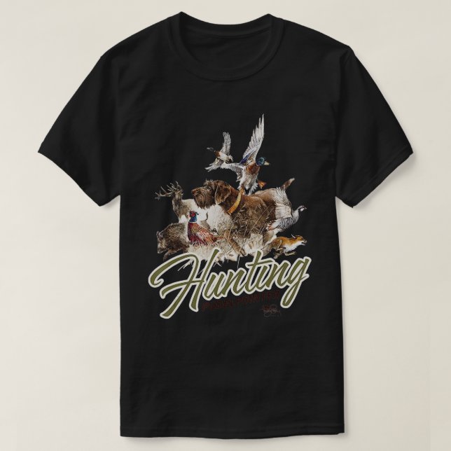 Camiseta Perro de caza de Pudelpuntero (Diseño del anverso)