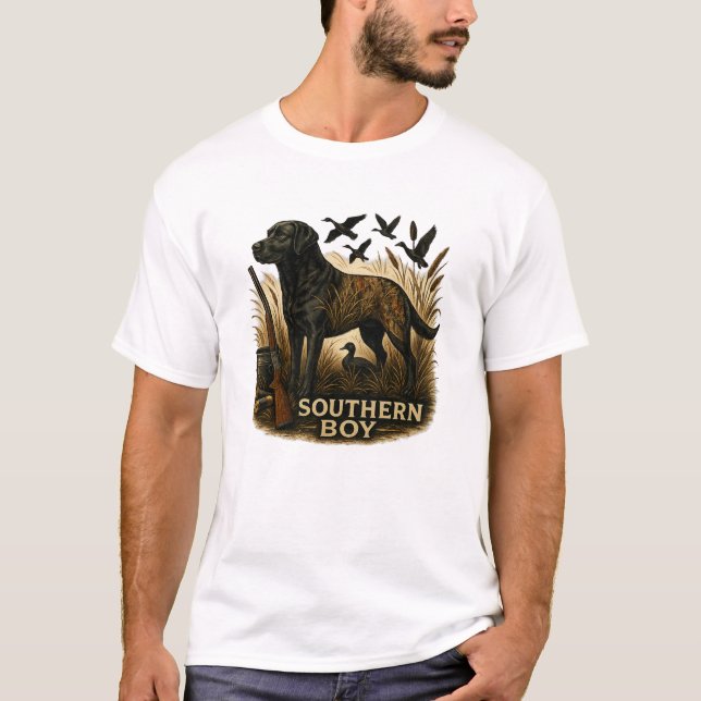 Camiseta Perro de caza del sur camuflaje (Anverso)