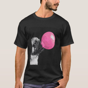 Camiseta Perro de chicle divertido pug