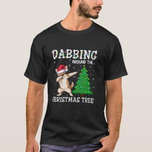 Camiseta Perro de Chihuahua en Santa Hat bailando alrededor