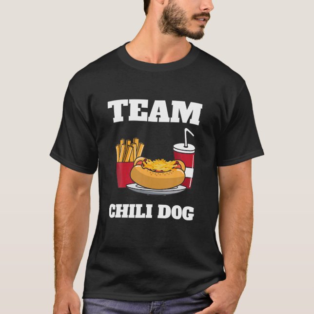 Camiseta Perro De Chili Y Perro Caliente Y Comida De Chili  (Anverso)