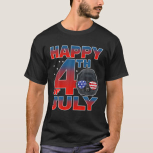 Camiseta Perro De Chow Perro Bandera Patriótica De Estados
