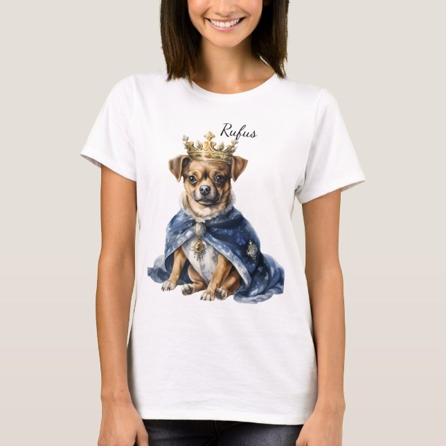 CAMISETA PERRO DE CINTURÓN DE FLUFFY CUBIERTO VESTIDO EN RO (Anverso)