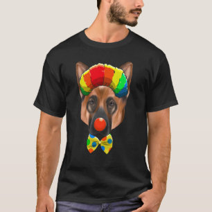 Camiseta Perro de circo Pastor Alemán Payaso
