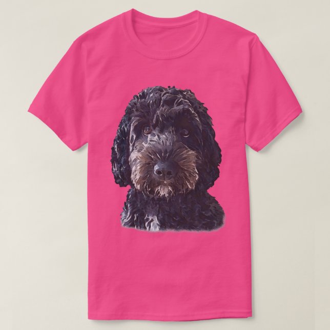 Camiseta Perro de Cockapoo negro  (Diseño del anverso)