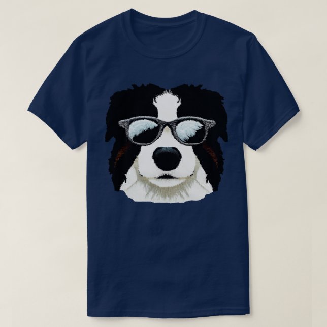 Camiseta Perro de Collie de borde (Diseño del anverso)