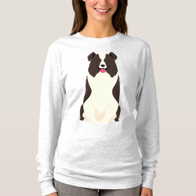 Camiseta Perro de Collie de borde (Anverso)