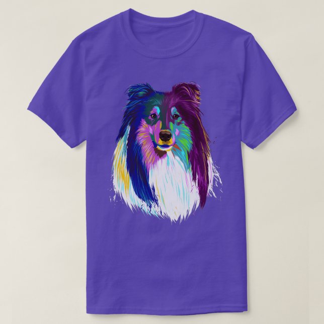 Camiseta Perro de color bruto (Diseño del anverso)