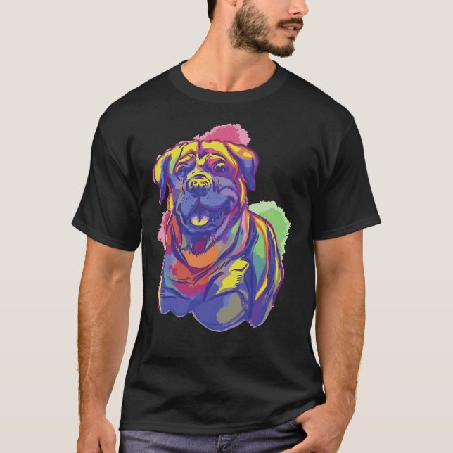 Camiseta Perro de color de agua Rottweiler (Anverso)