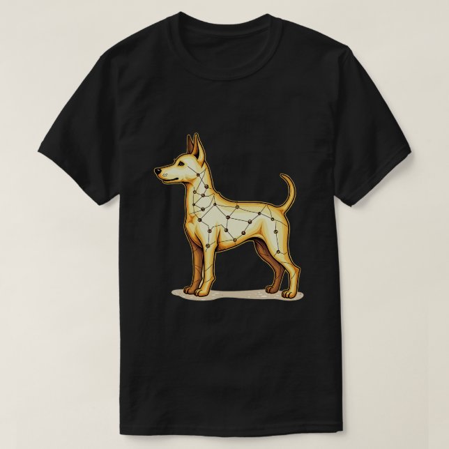 Camiseta Perro de constelación (Diseño del anverso)