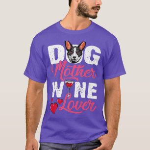 Camiseta Perro de Corgi angustiado madre amante del vino 