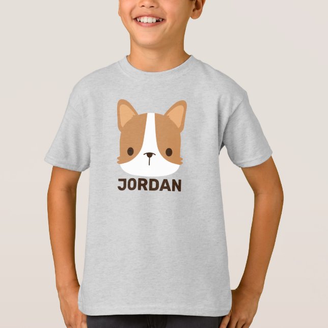 Camiseta Perro de Corgi con nombre personalizado (Anverso)