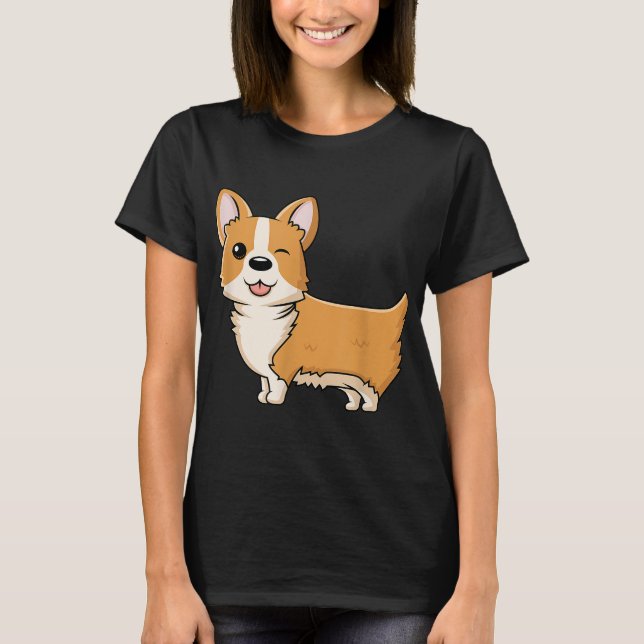 Camiseta Perro de Corgi Cute - Mascota real del perro amant (Anverso)